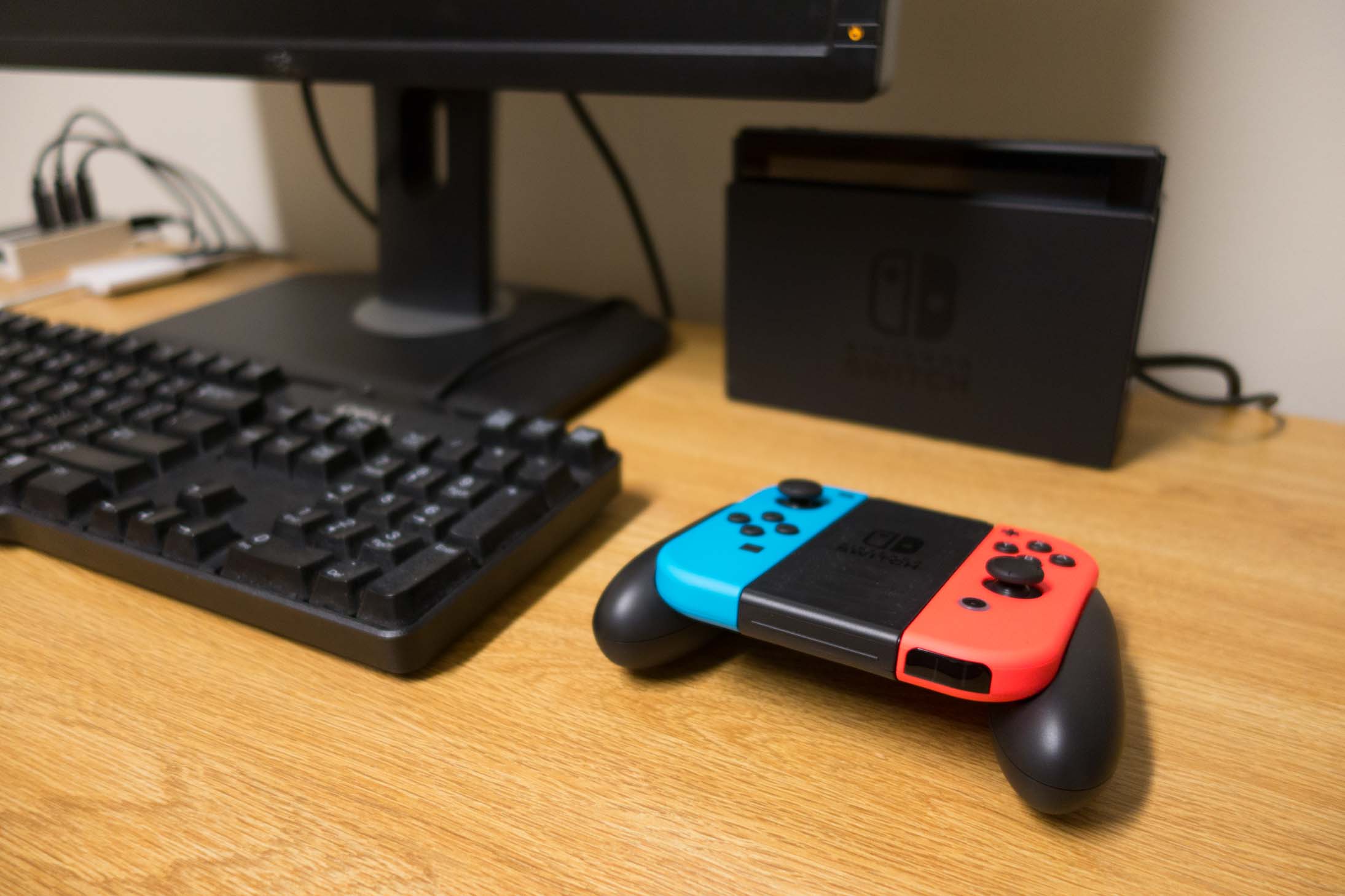 Nintendo Switch on desk
